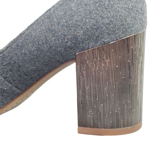 Splendid Rosita II Gray Fabric Loafer Heels Sz 9 - Picture 9 of 9